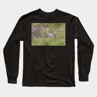 A lone Great Blue Heron Long Sleeve T-Shirt